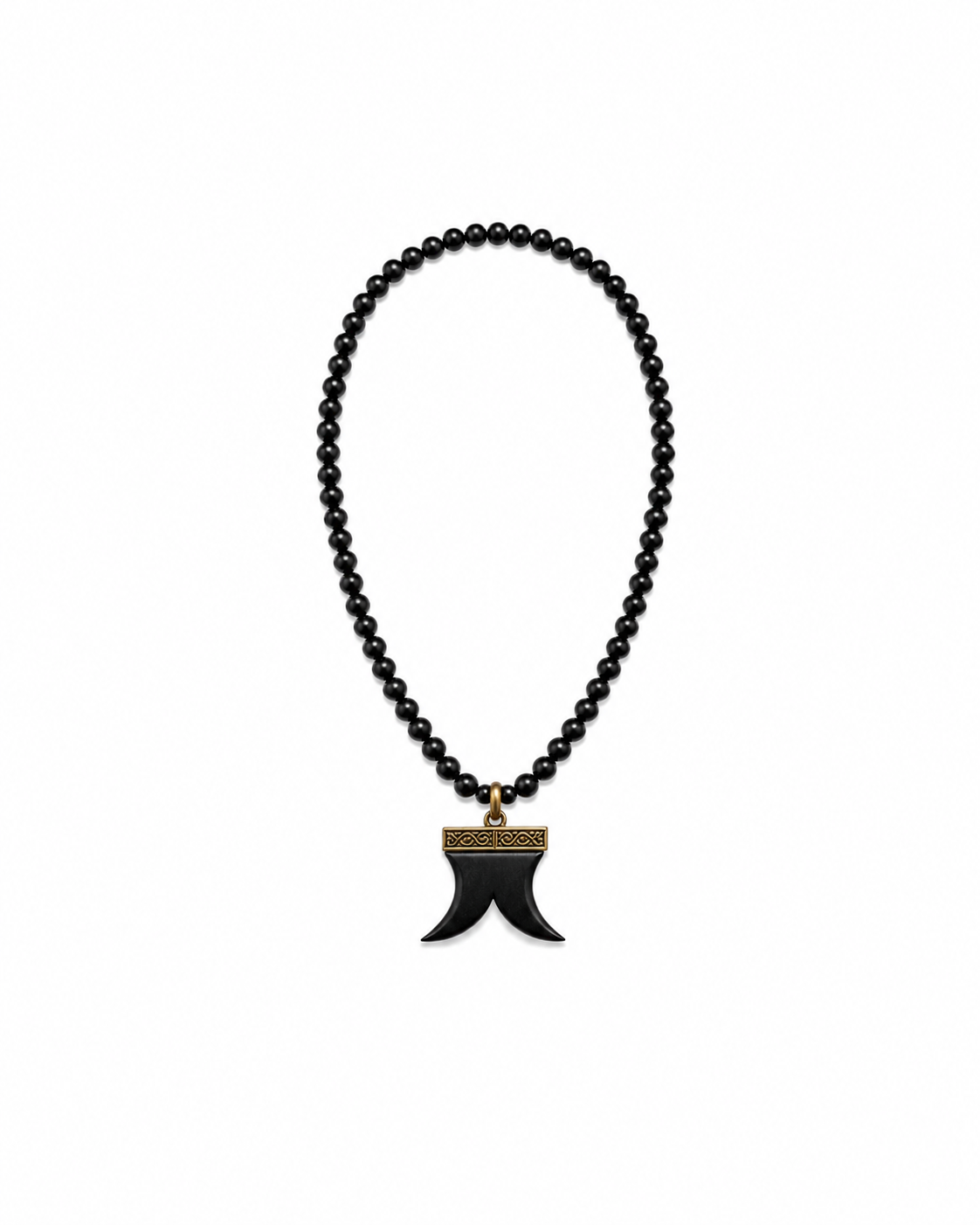 Karungali Mala with Tiger Claw Pendant