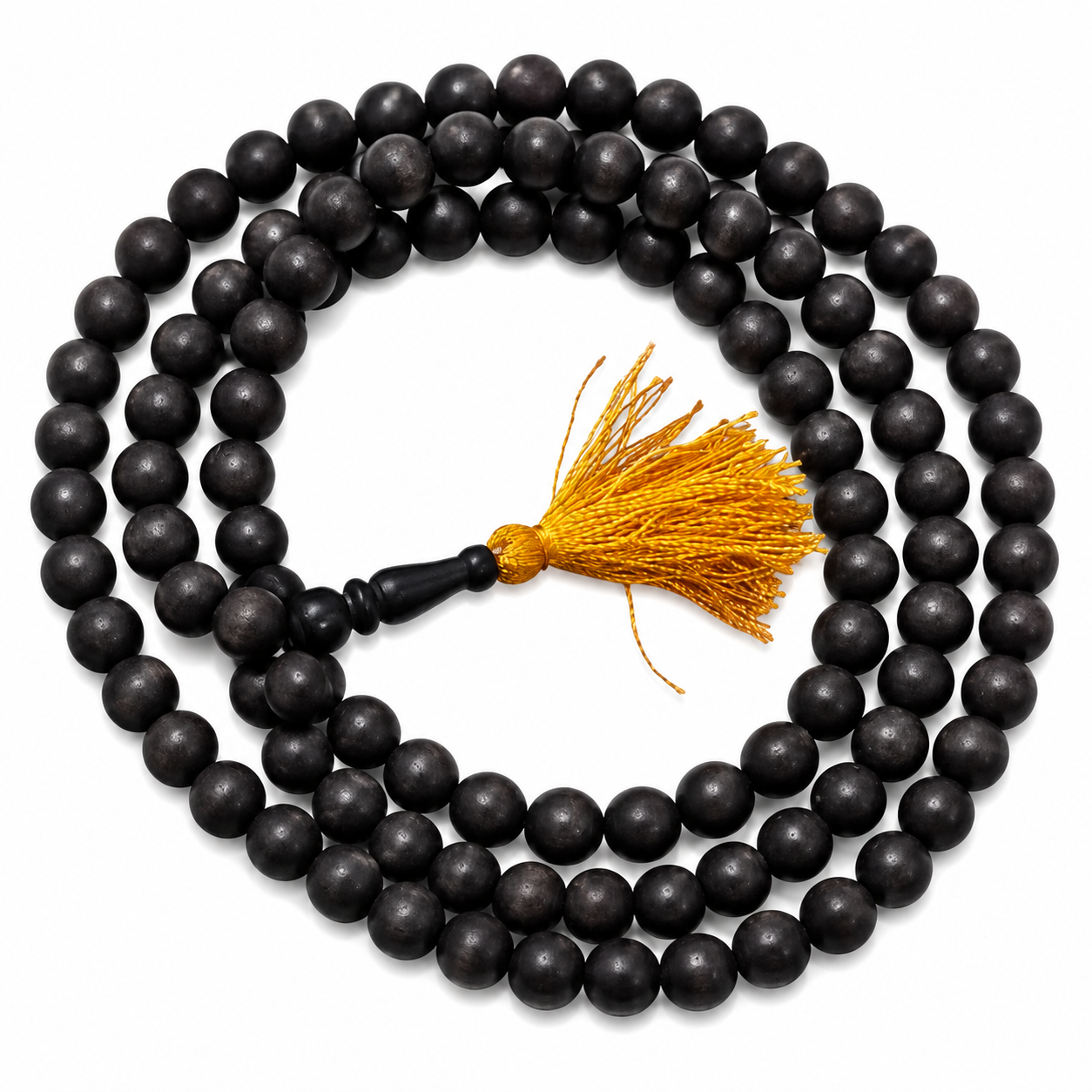 Black Wooden Japa Mala (108 Beads)
